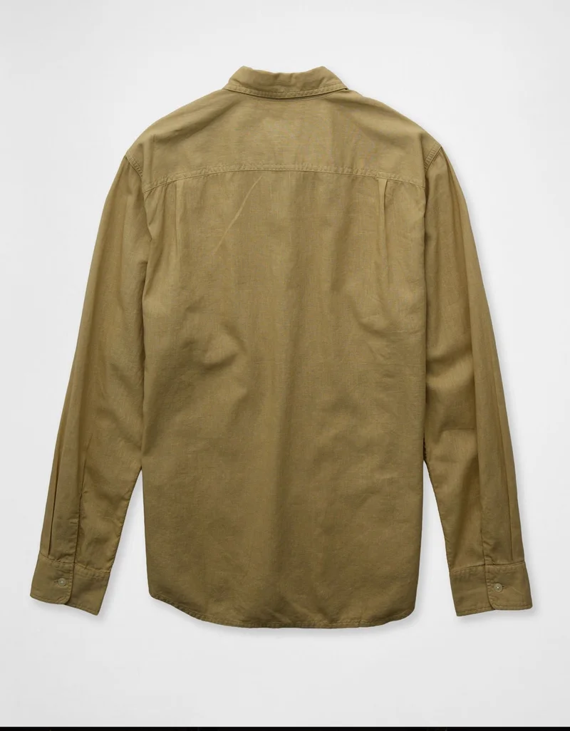 American Eagle AE Everyday Button-Up Linen Shirt